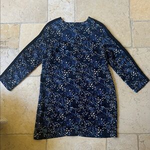Banana Republic Blue and Black Abstract Dress
